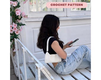 CROCHET PATTERN | crochet shoulder bag pattern | crochet purse pattern   | cute and aesthetic crochet pattern | crochet pattern