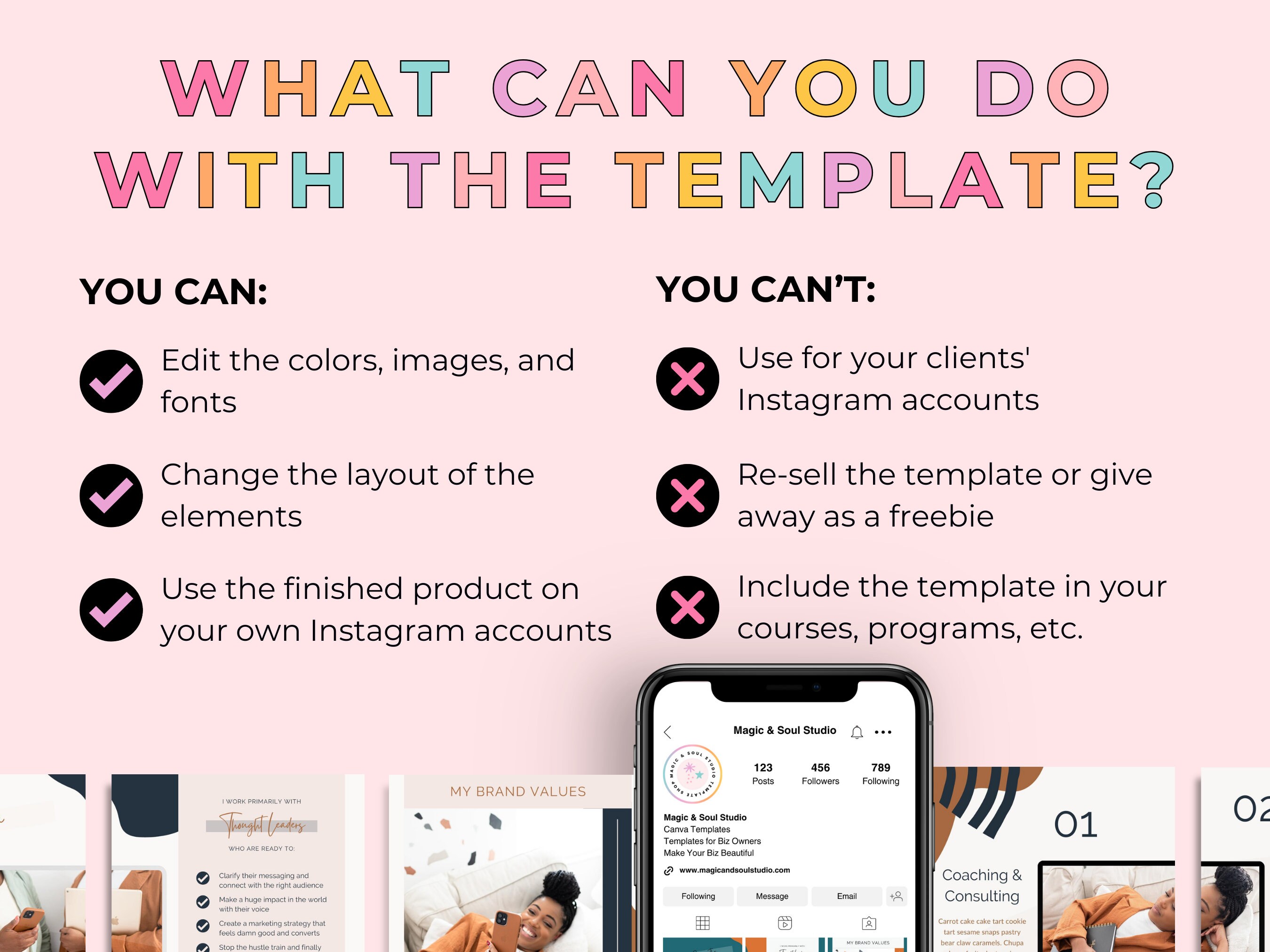 Instagram 9-grid Template | Instagram Post Design | Instagram Feed ...