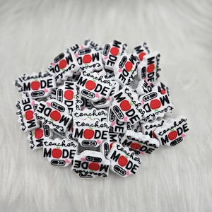 Teacher Mode Focal Bead, Focal Beads, Beads for Pens, Silicone Focal Bead, Beads for Keychains, Crafting Beads, DIY Beads, Pen Beads