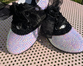 Saddle Shoes for Kids, Rhinestone Shoes, Bling Kids Shoes, Black and White Shoes, Boho Shoes for Children, Kids Gift