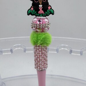 Sorority Rhinestone Pens, Cute Sisterhood Ink Pens, Bling Pens for Coworker, Luxury Writing Pens for Work, Christmas Gift For Women Pink Diamond