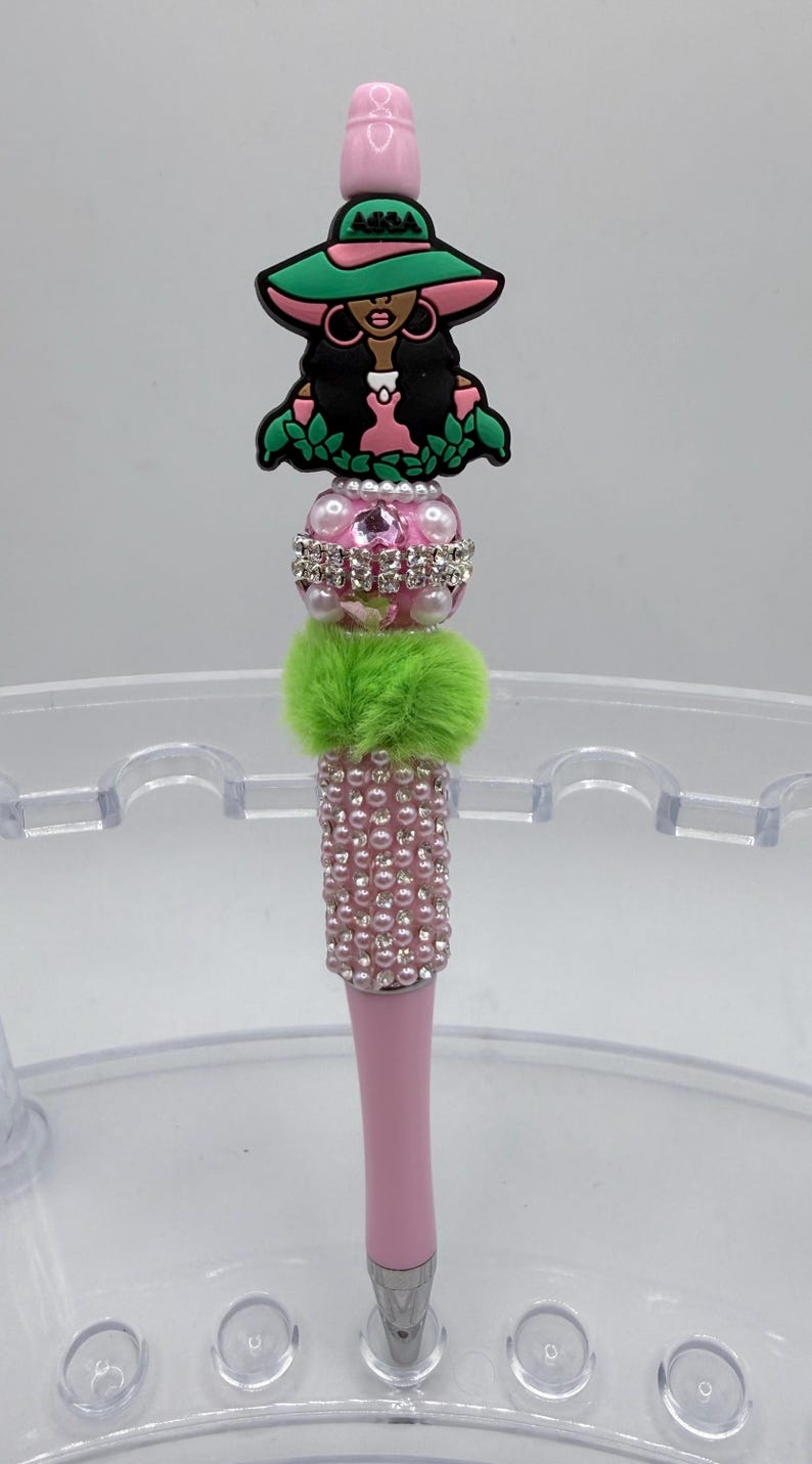 Sorority Rhinestone Pens, Cute Sisterhood Ink Pens, Bling Pens for Coworker, Luxury Writing Pens for Work, Christmas Gift For Women Pink Diamond