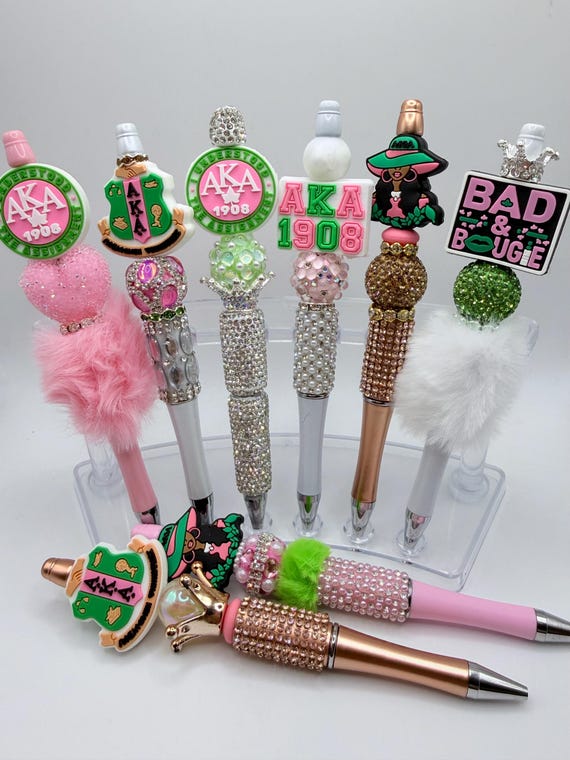 Sorority Rhinestone Pens, Cute Sisterhood Ink Pens, Bling Pens for Coworker, Luxury Writing Pens for Work, Christmas Gift For Women