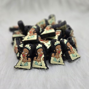 New Orleans Princess Focal Bead, Focal Beads, Beads for Pens, Silicone Focal Bead, Beads for Keychains, Character Beads, Cartoon Beads