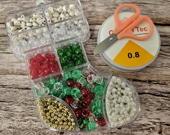 friendship bracelet making kit cute Christmas bead kits for jewelry making, stocking stuffers for girls craft Christmas party favors for