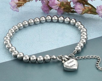 Bracciale Urna A Cuore Per Ceneri – Gioiello Commemorativo Regolabile In Acciaio Inox 316L Per Donne E Ragazze – Ricordo Per Sempre - 3