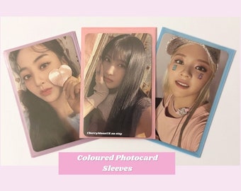 Clear Coloured Kpop Photocard Sleeves ~ Pack of 50