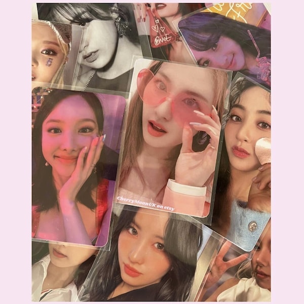 Official Twice Kpop Photocards- Jihyo Nayeon Jeongyeon Momo Sana Mina Dahyun Chaeyoung and Tzuyu