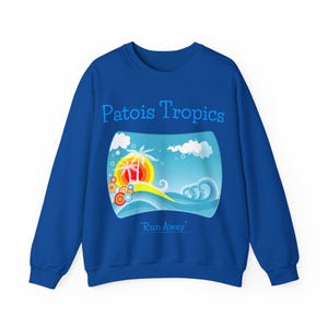 Tropical Escape Sweatshirt, Island Getaway, Caribbean Dream Sweatshirt, Beach Vibes Pullover, Loose Fit Travel Wear