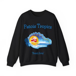 Tropical Sweatshirt, Caribbean Escape Aesthetic, Beachy Vibes, Cozy Travel Pullover