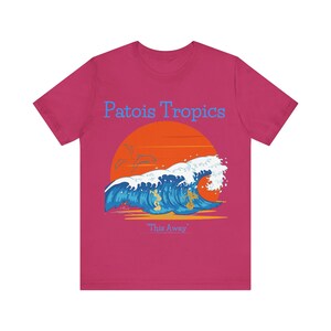 Surfing Sunset Unisex Tee, Beach Vacation Shirt, Ocean Wave T-Shirt, Summer Surf Tee, Surfer Graphic Shirt
