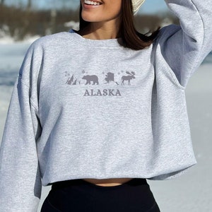 Alaska Sweatshirt, Alaska Sweatshirt for Women, Alaska Sweatshirt Women, State Sweatshirt, State Name Sweatshirt, Alaska Cruise Shirt