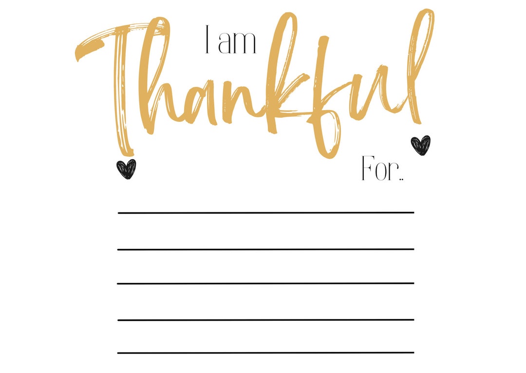 I Am Thankful for Printable Thanksgiving Printable Instant Download Etsy I Am Thankful for Printable Thanksgiving Printable Instant Download Etsy