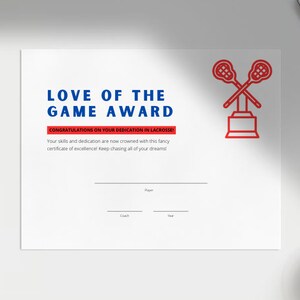 Lacrosse Team Superlatives **Instant Digital Download **