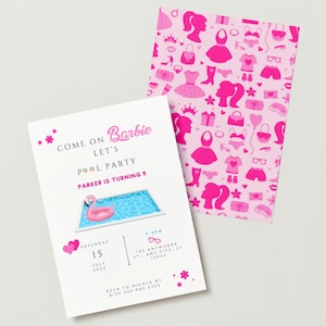 Let’s Go Party Pool Party Birthday Invitation