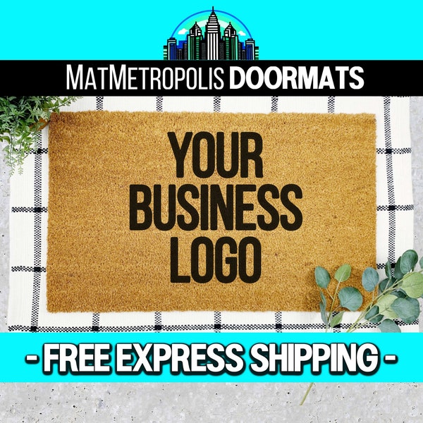 Custom Business Logo Doormat, Housewarming Gift, Front Door Mat, Welcome Doormat, Doormat, Eco-Friendly, Non-Slip, UV Resistant