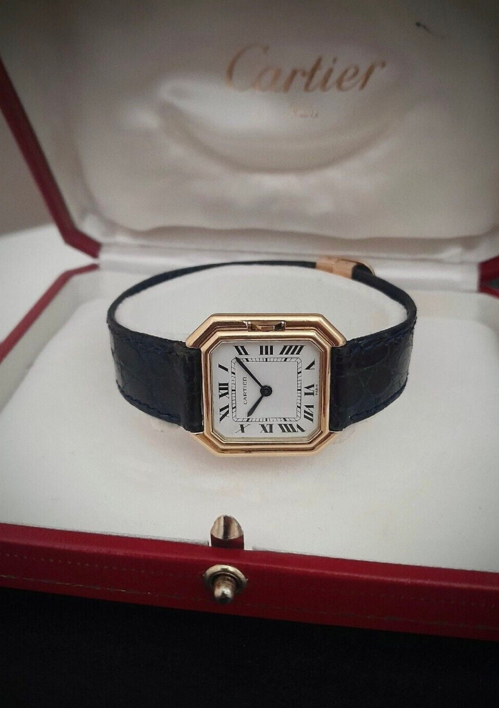 SOLD Vintage Cartier Tank Louis 23mm 18K Diamond Watch - Fewer Finer