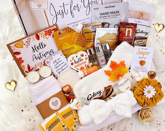 AUTUMN PAMPER HAMPER – Spa Gift For Her – Pamper Hamper – Self Care Box – Hug in a Box – Pamper Spa – Care Package – Birthday Gift For Her