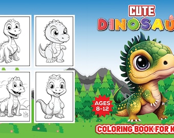 Cute Dinosaur Coloring Pages For Kids Ages 8-12