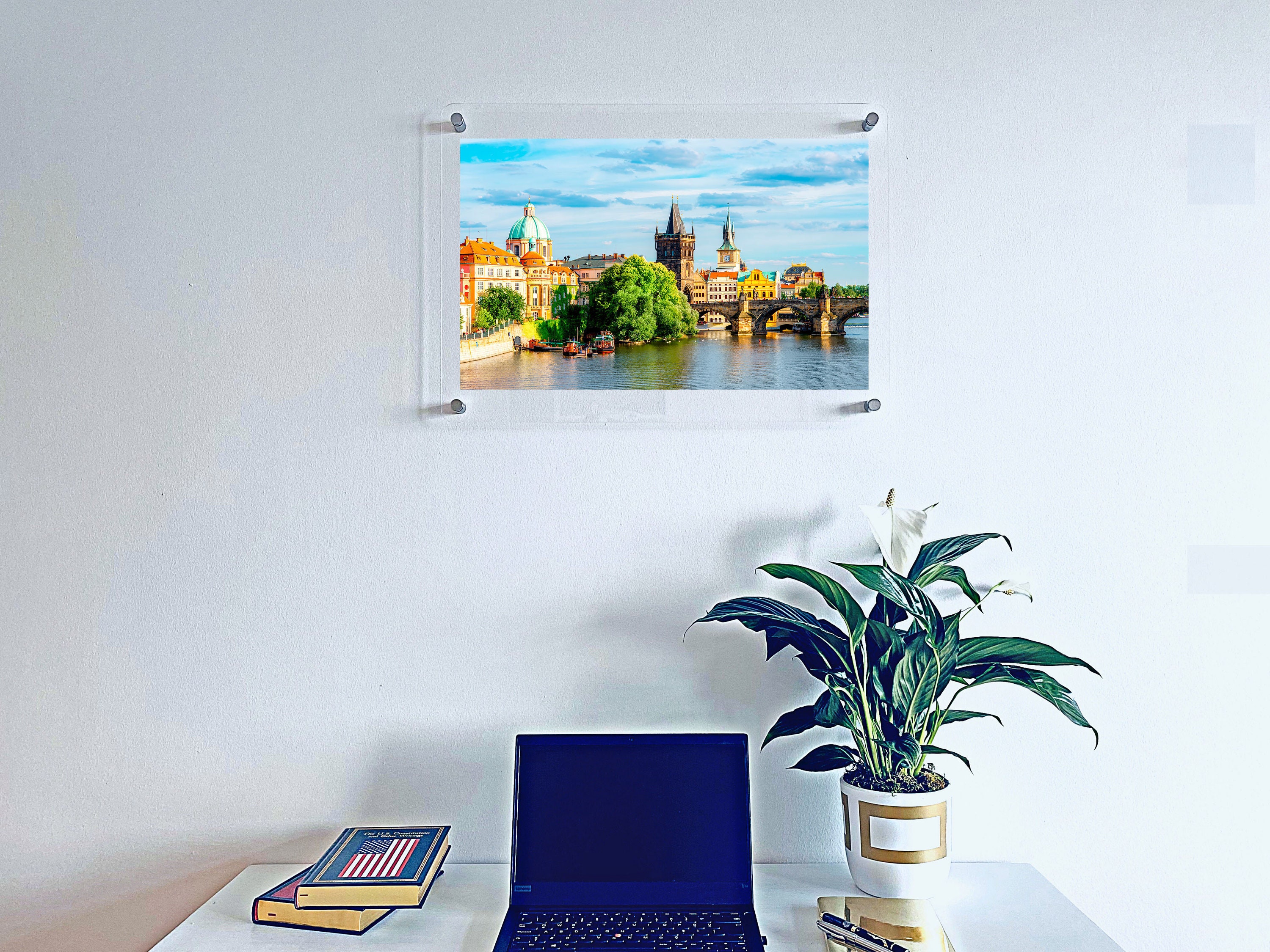 Acrylic Photo Wall Art, Custom Acrylic Glass Art, Modern Glass Photo Print 24x36in With Standoff