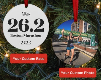 Personalized Runner Ornament, 26.2 Marathon Runner Custom Runners Marathon Gifts, Christmas Gifts for runners, 2024 Ornament, first marathon