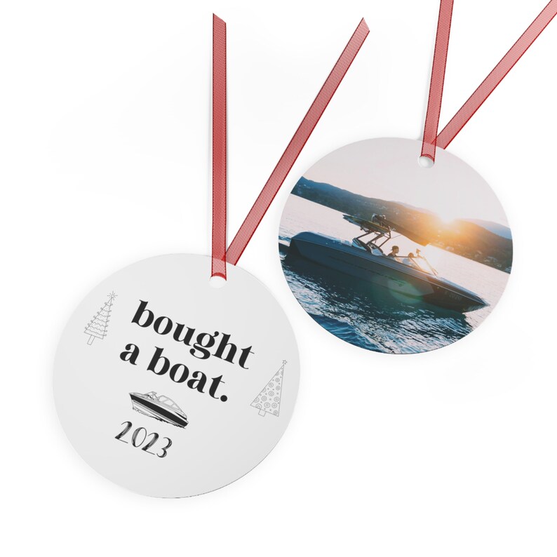Personalized Boat Ornament, Custom Boat Owner Christmas Gift, New Boat