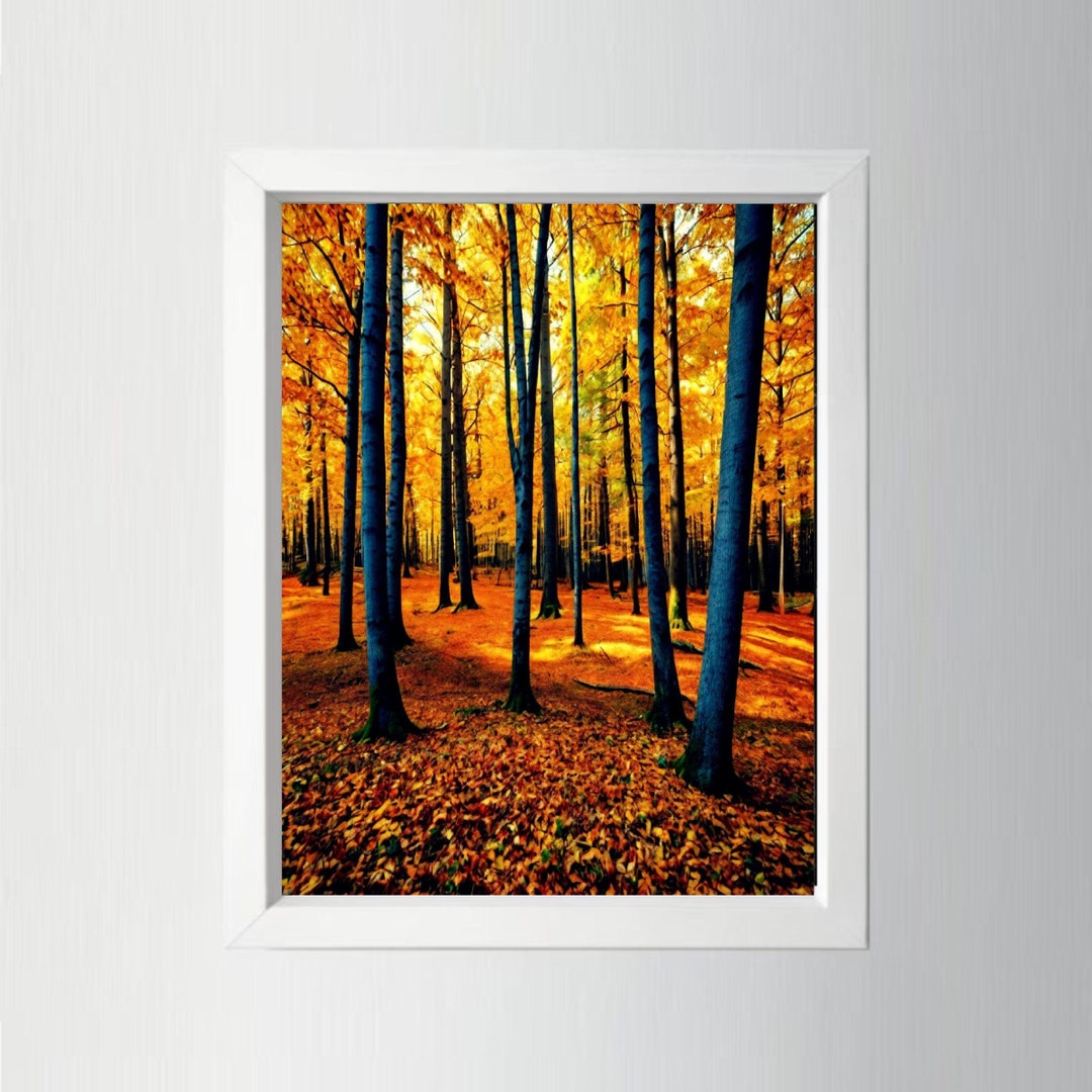 Autumn Magic Wall Art, Printable Artwork, Digital Design, Nature