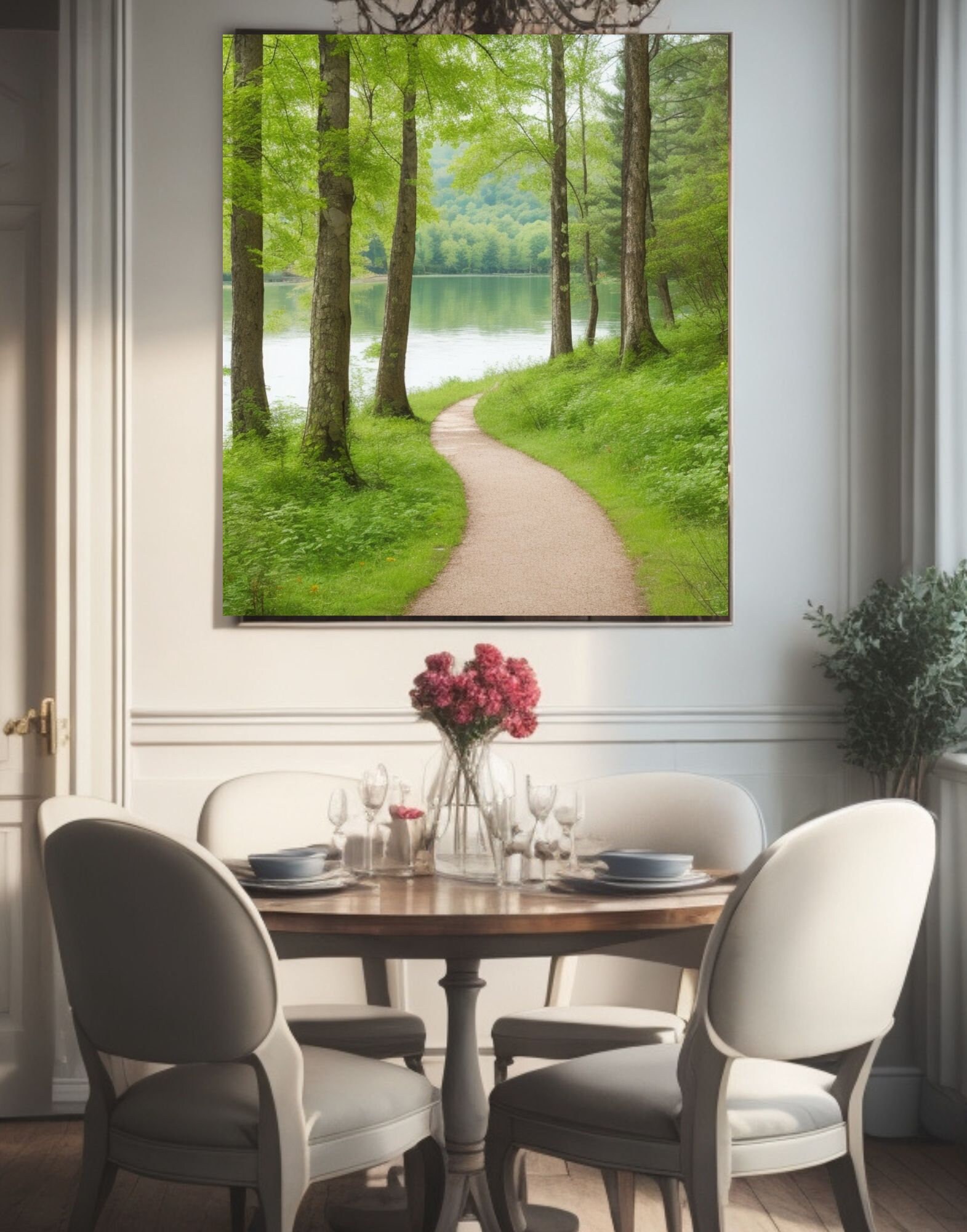 Green Forest Wall Art, Printable Artwork, Nature Etsy