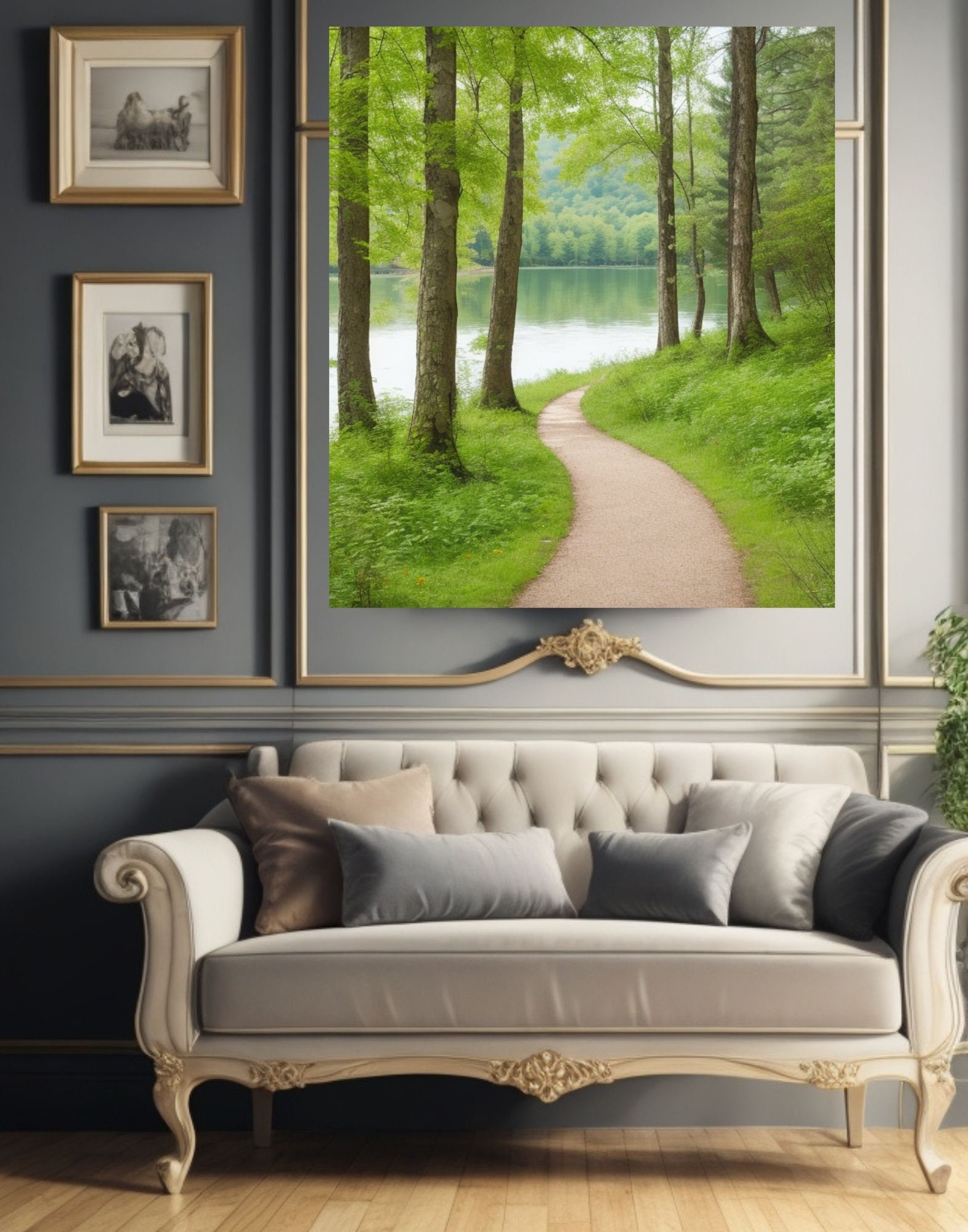 Green Forest Wall Art, Printable Artwork, Nature Etsy