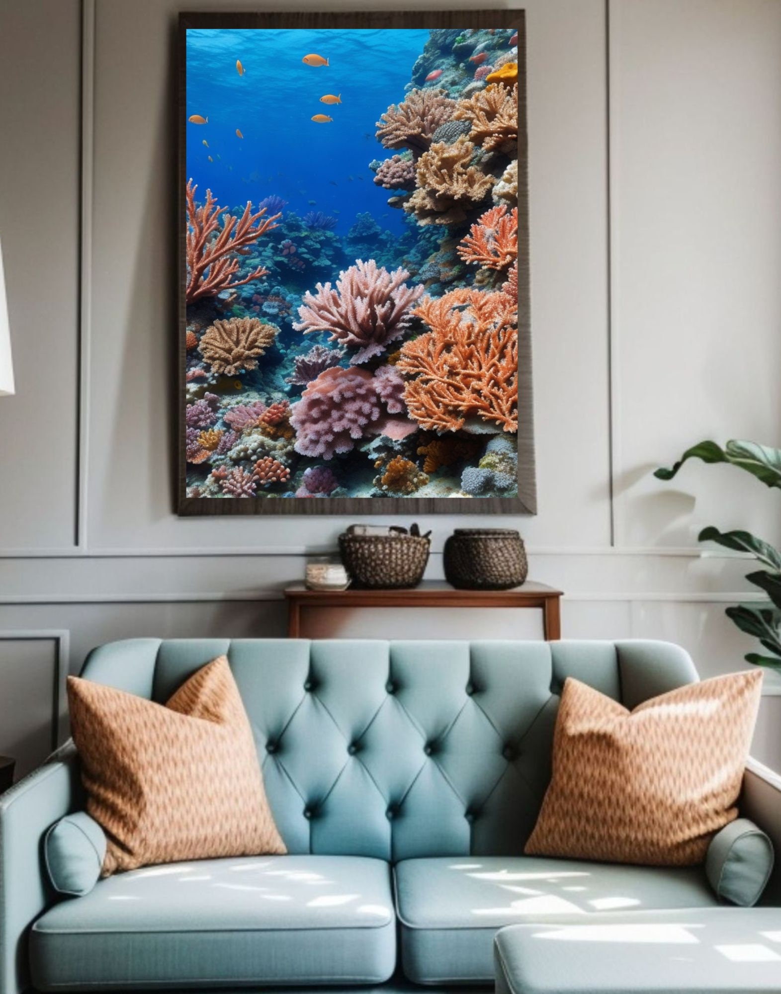 Corals Wall Art, Ocean, Printable Artwork, Aquatic, Underwater Etsy