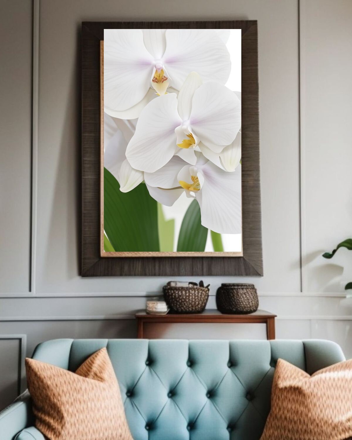White Orchid Wall Art, Printable Artwork, Flowers, Love, Beauty, Purity Etsy