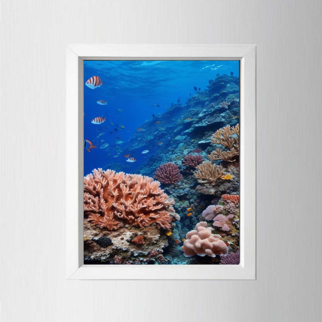 Corals Wall Art, Ocean, Printable Artwork, Aquatic, Underwater Etsy