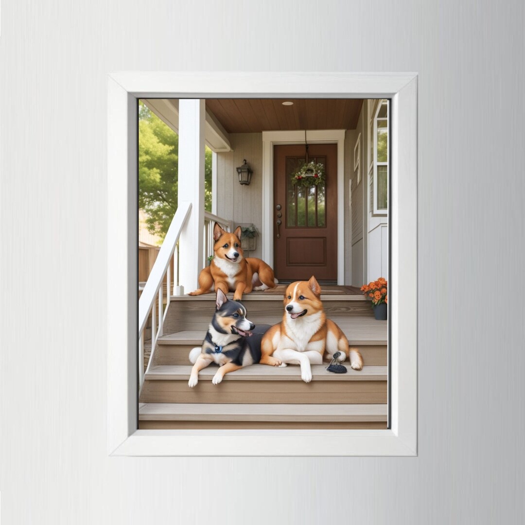 Happy Dogs Wall Art, Printable Artwork Birthday Hollyday Gift Etsy