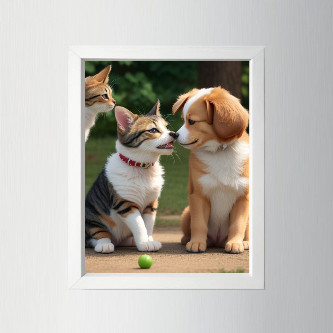 Dogs and Cats Wall Art Printable Artwork Birthday Hollyday - Etsy