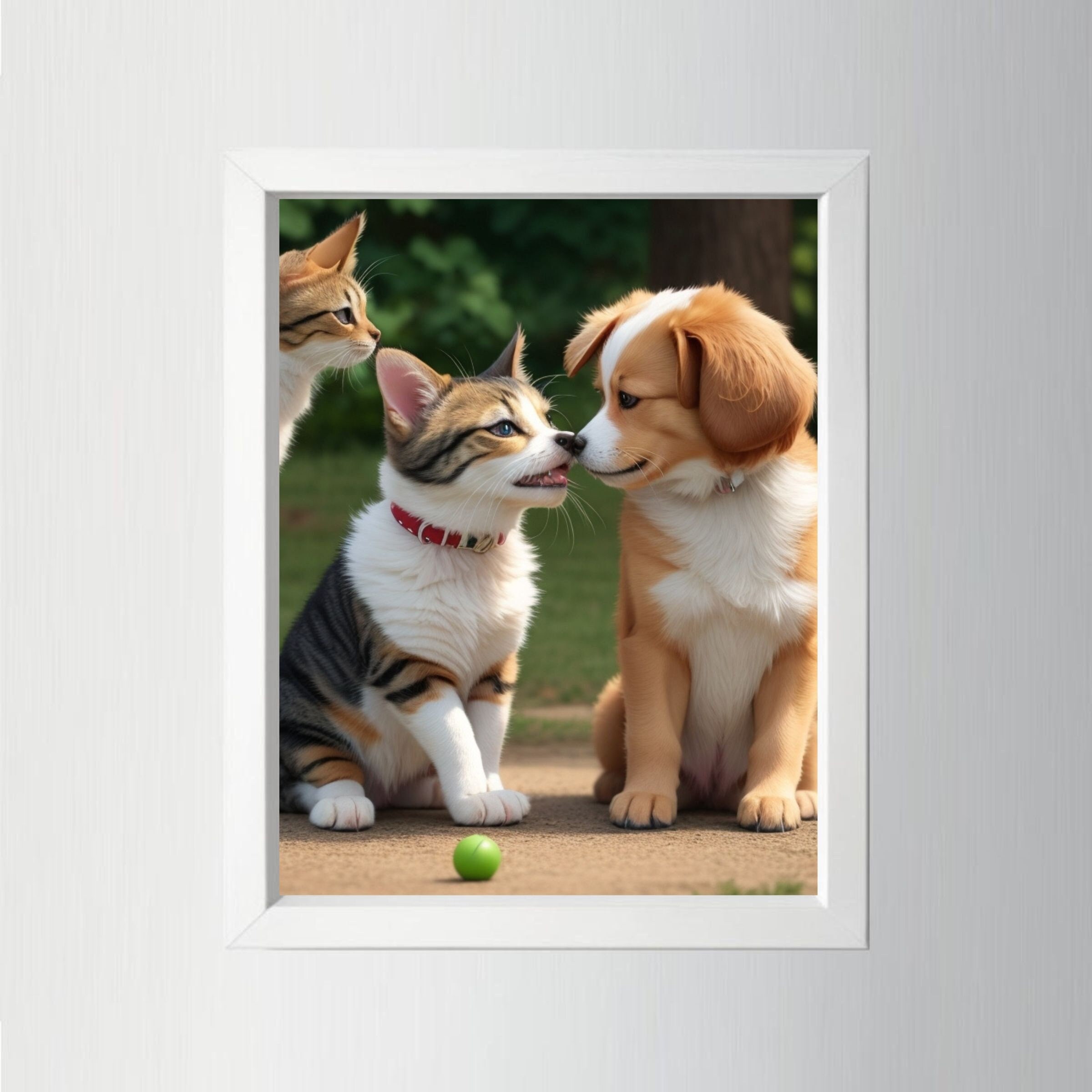 Dogs and Cats Wall Art Printable Artwork Birthday Hollyday Etsy