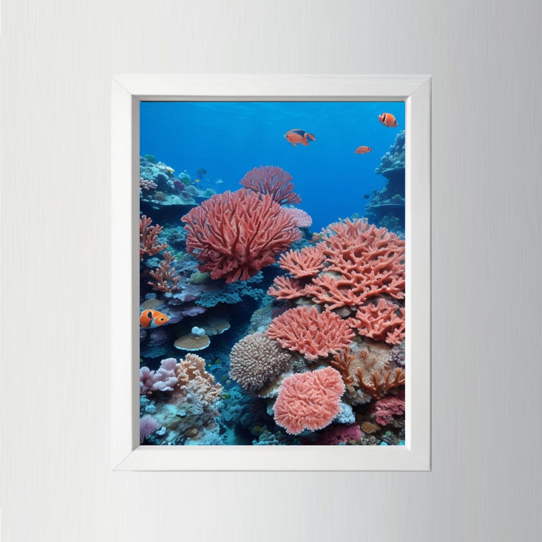 Corals Wall Art, Ocean, Printable Artwork, Aquatic, Underwater Etsy