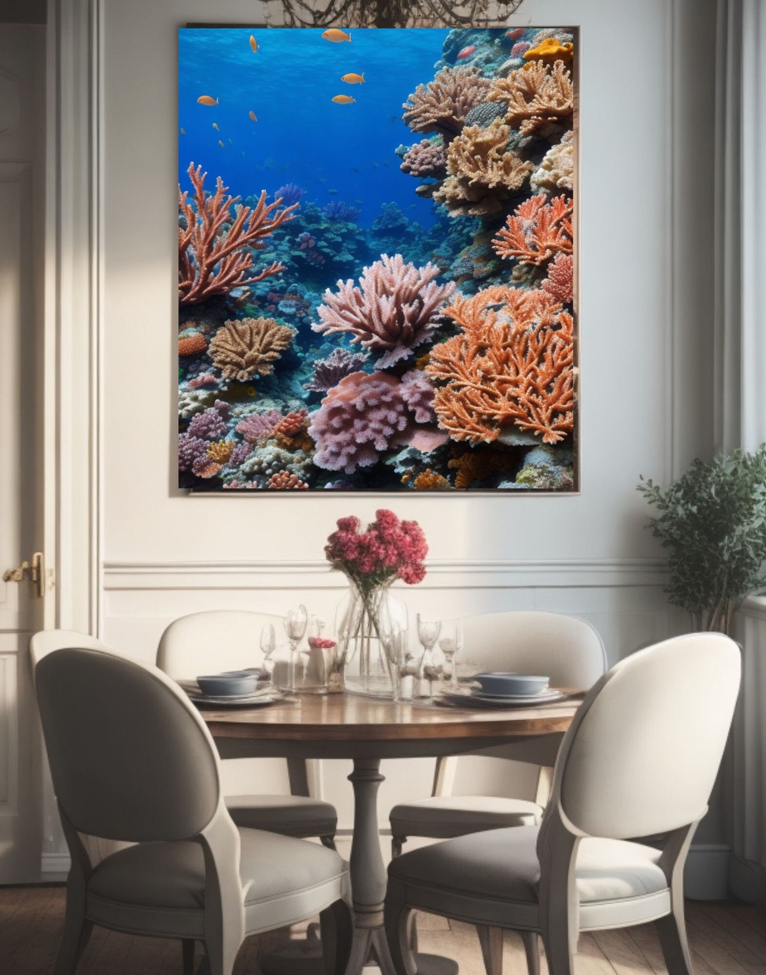 Corals Wall Art, Ocean, Printable Artwork, Aquatic, Underwater Etsy
