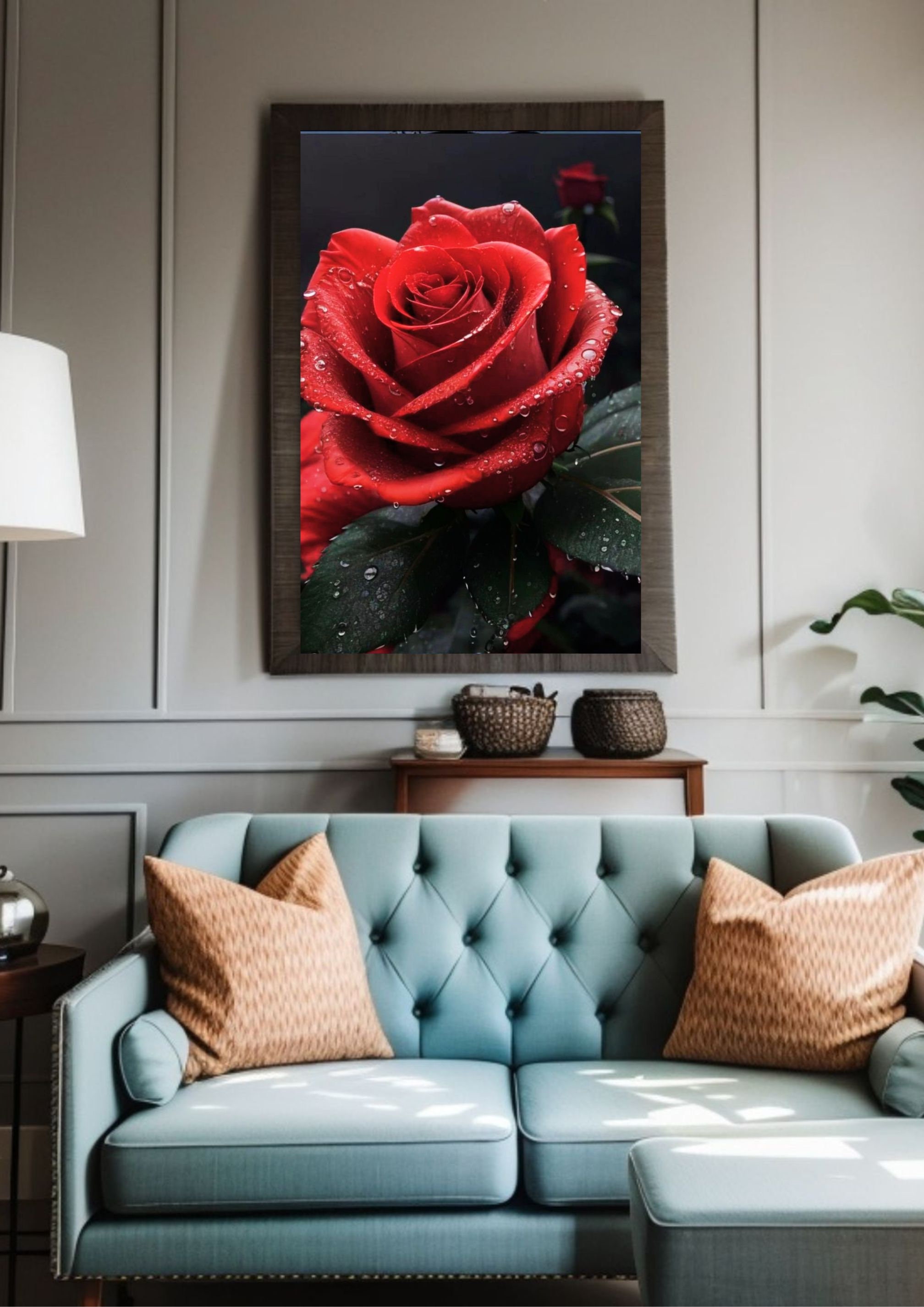 Red Roses Wall Art, Printable Artwork, Flowers, Love, Beauty, Purity Etsy