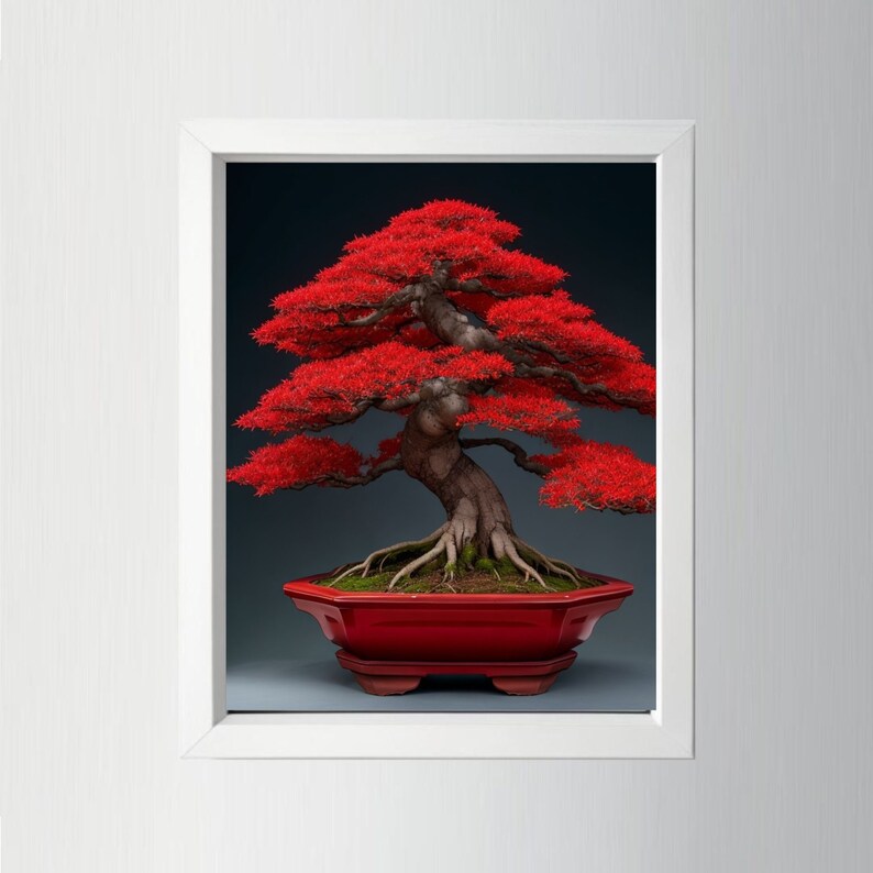 Bonsai Wall Art, Printable Artwork, Miniature Tree, Asian Aesthetic