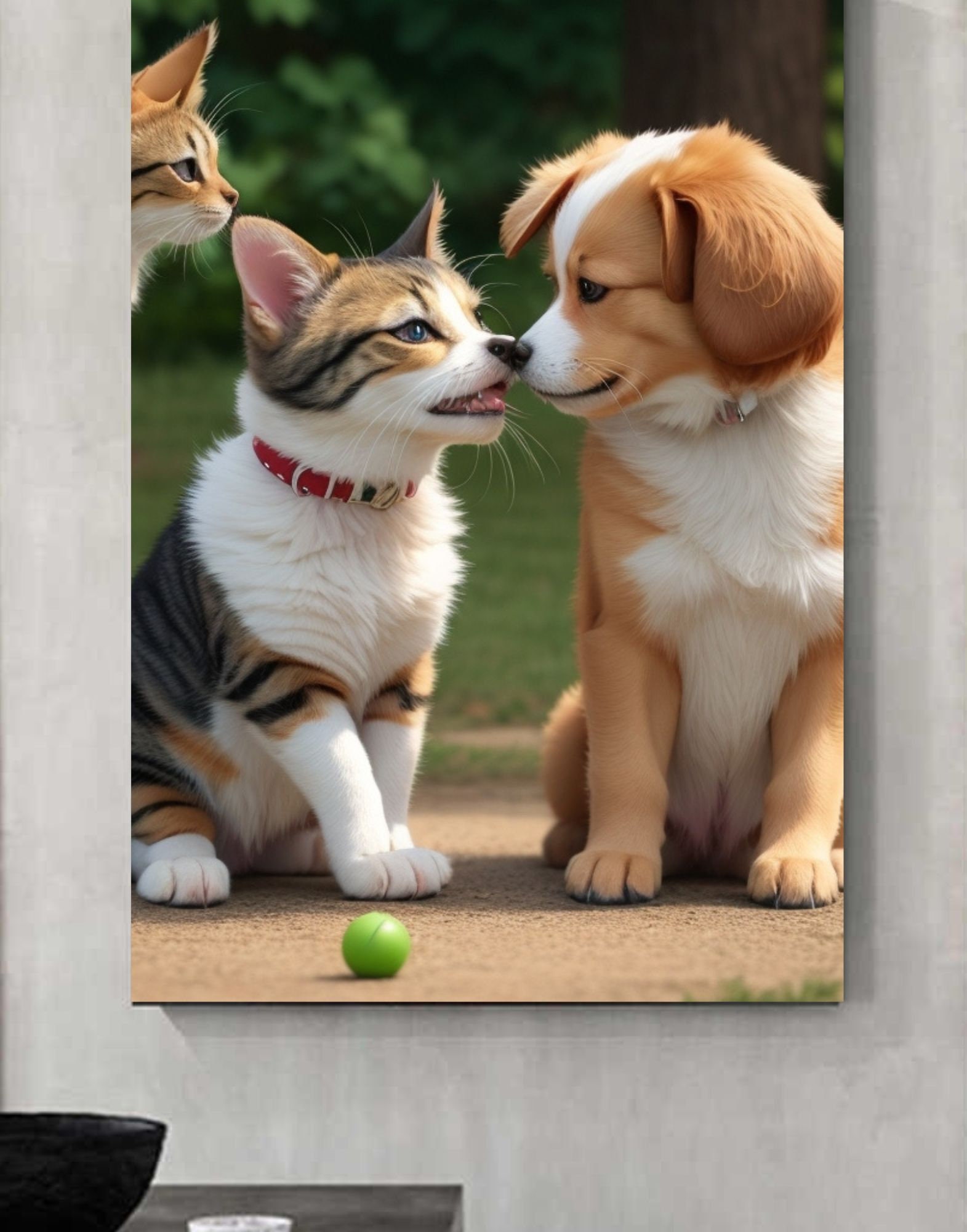 Dogs and Cats Wall Art Printable Artwork Birthday Hollyday Etsy