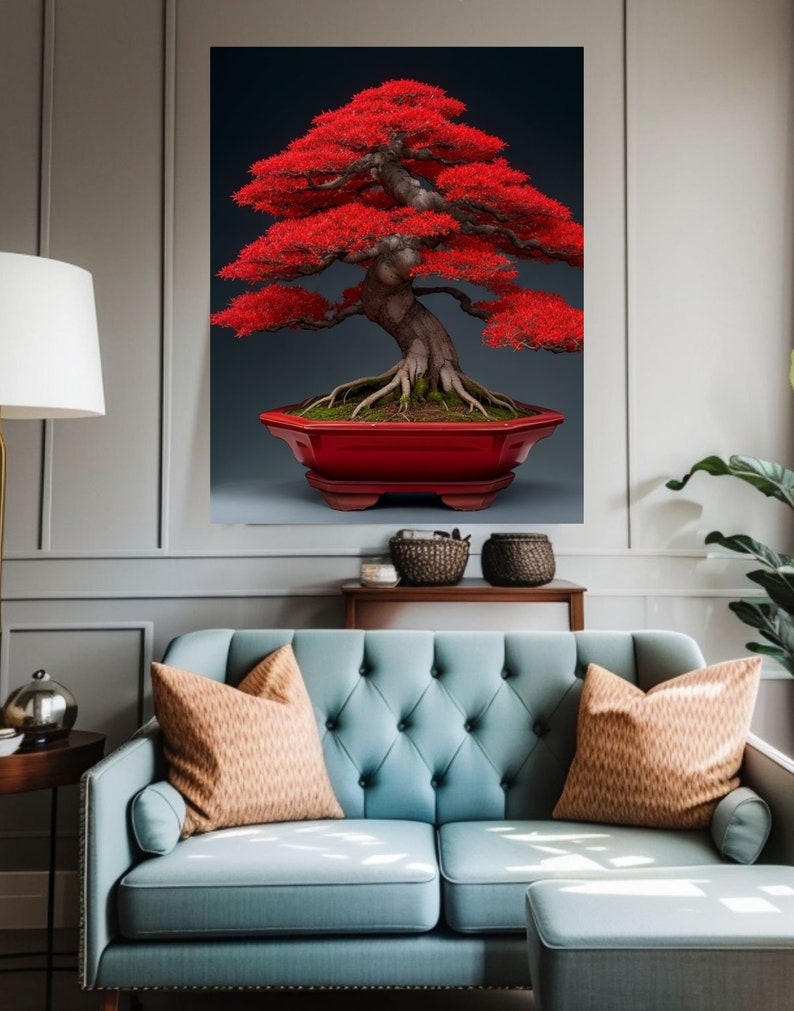 Bonsai Wall Art, Printable Artwork, Miniature Tree, Asian Aesthetic