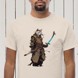Samurai Cat,  Men's classic tee