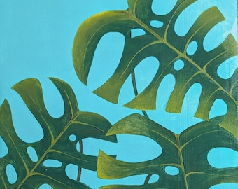 Fascination des feuilles de plantes Monstera