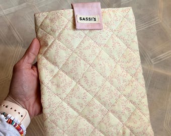 Handmade Kindle Sleeve | Padded E-Reader Case | Soft Fabric Protective Kindle, Book and E-Reader Cover
