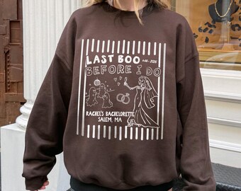 Last Boo Before I Do Bachelorette Sweatshirt, Halloween Bachelorette, Til Death Do Us Party, Skeleton Bridal Party Shirts, Spooky Bach Ghost