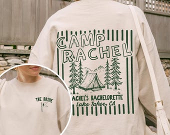 Camp Bachelorette Sweatshirt, Cabin Crew, Last Trail Before The Veil, Mountain Bach, Bridal Party Crewneck, Girls Weekend, Camping Trip