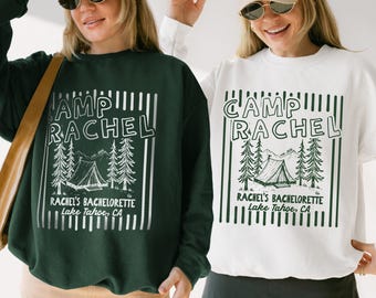 Camp Bachelorette Sweatshirt, Cabin Crew, Last Trail Before The Veil, Mountain Bach, Bridal Party Crewneck, Girls Weekend, Camping Trip