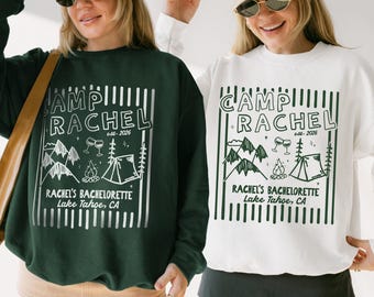 Camp Bachelorette Sweatshirt, Cabin Crew, Last Trail Before The Veil, Mountain Bach, Bridal Party Crewneck, Girls Weekend, Camping Trip