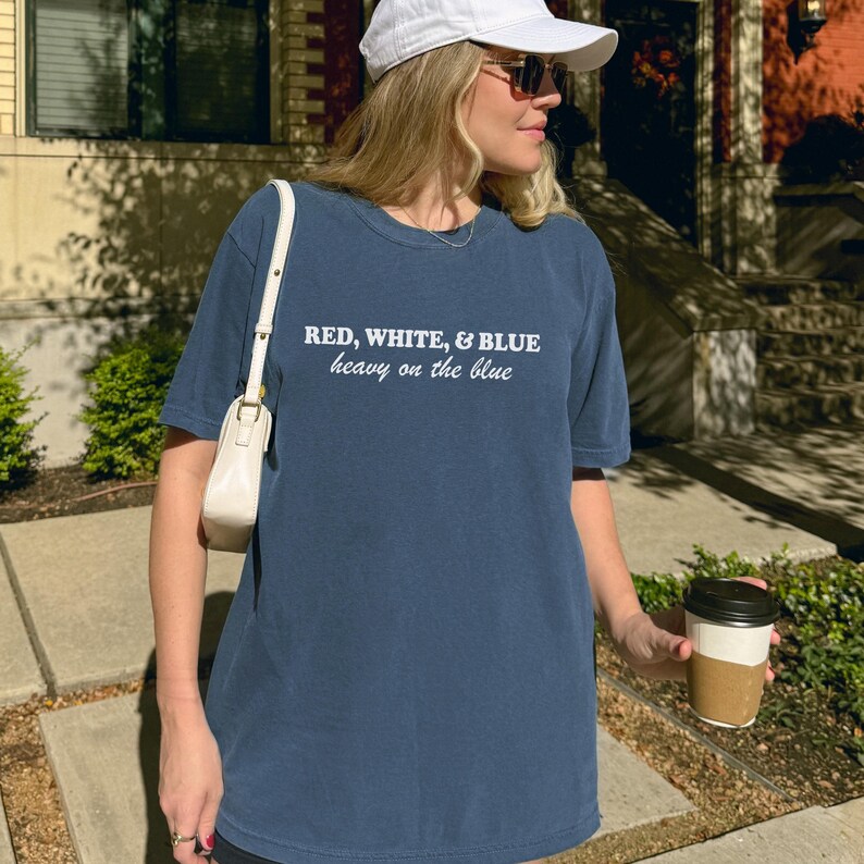 Progressive Fourth of July, USA in a Liberal Way, Anti Fourth Of July Shirt, Blue Voter Graphic Tee, Girl Power USA Shirt