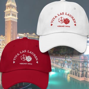 Custom Vegas Bachelorette Hats, Embroidered Las Vegas Hat, Lucky In Love Bachelorette Party, Bachelorette Party Decor, Bridal Party Gifts